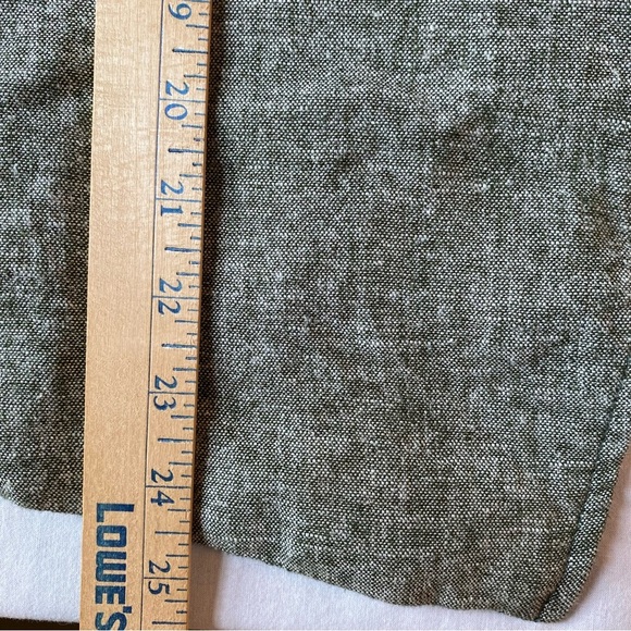 Banana Republic Jacket Women 8 Rifle Green Linen Blend Moto Long Sleeve - Picture 7 of 9